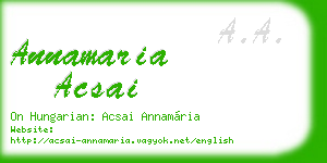 annamaria acsai business card