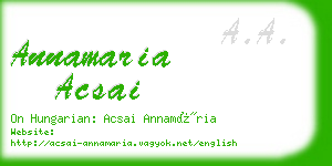 annamaria acsai business card